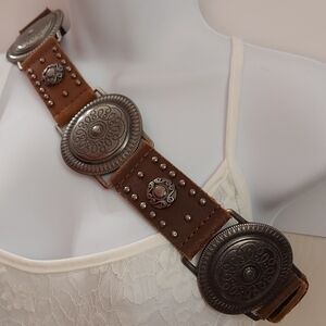 NWOT Leather Roper Belt, Vintage Leather Roper Belt, High Quality Brown Leather